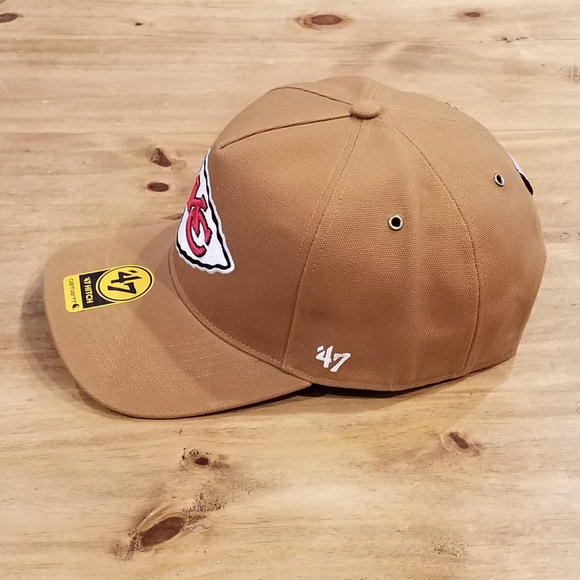 Kansas City Chiefs Hat Carhartt 47 Brand Hitch Brown Canvas NFL One Size - Picture 2 of 10